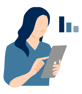 スマホを見る女性のイラスト